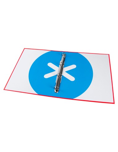 Carpeta antartik a4 forrada 4 anillas 25 mm redondas color rojo