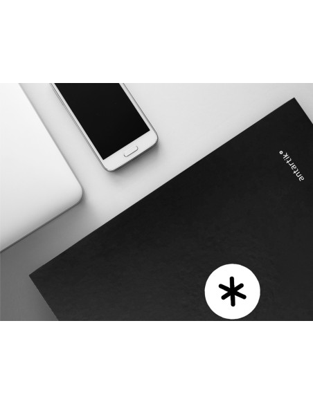 Carpeta antartik a4 forrada 4 anillas 25 mm redondas color negro