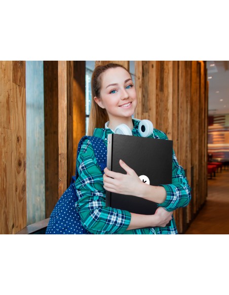 Carpeta antartik a4 forrada 4 anillas 25 mm redondas color negro