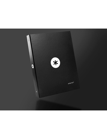 Carpeta antartik a4 forrada 4 anillas 25 mm redondas color negro