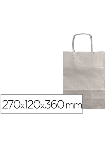 Bolsa kraft q connect plata asa retorcida 270x120x360 mm