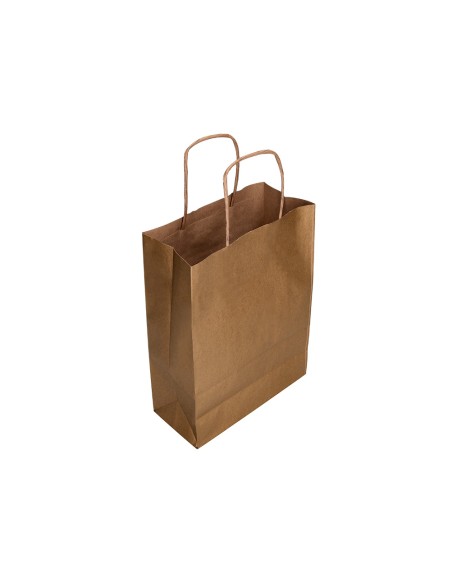 Bolsa kraft q connect natural asa retorcida 270x120x360 mm