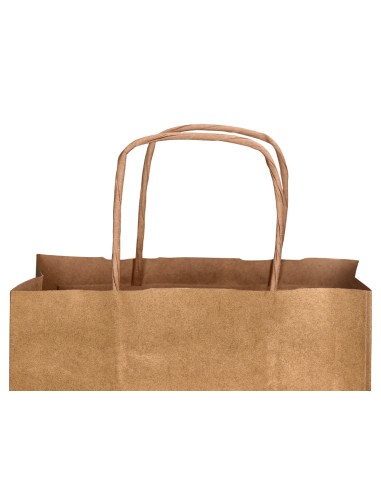 Bolsa kraft q connect natural asa retorcida 240x100x310 mm