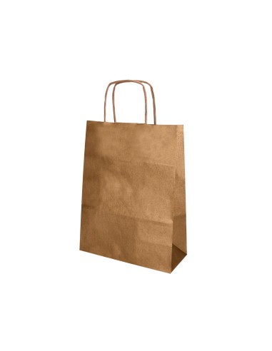 Bolsa kraft q connect natural asa retorcida 240x100x310 mm