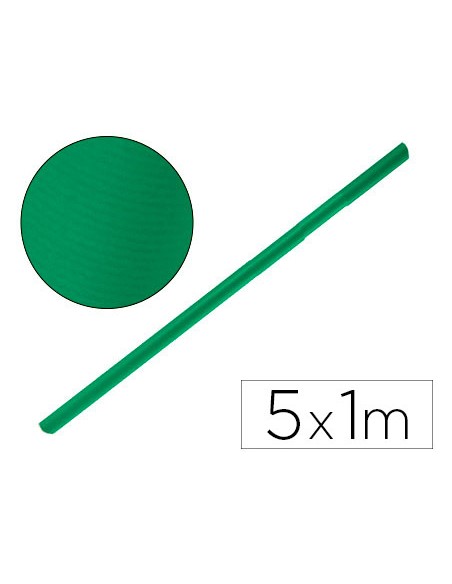 Papel kraft liderpapel verde fuerte rollo 5x1 mt