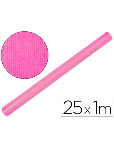 Papel kraft liderpapel rosa rollo 25x1 mt
