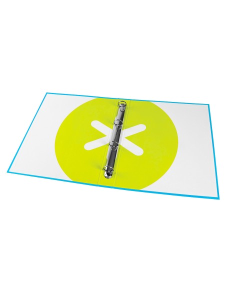 Carpeta antartik a4 forrada 4 anillas 25 mm redondas color azul