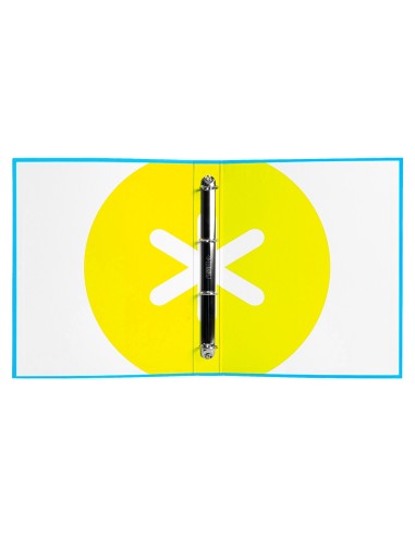 Carpeta antartik a4 forrada 4 anillas 25 mm redondas color azul