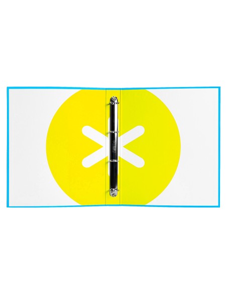 Carpeta antartik a4 forrada 4 anillas 25 mm redondas color azul