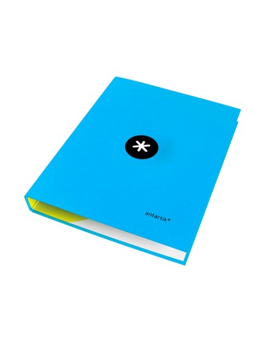 Carpeta antartik a4 forrada 4 anillas 25 mm redondas color azul