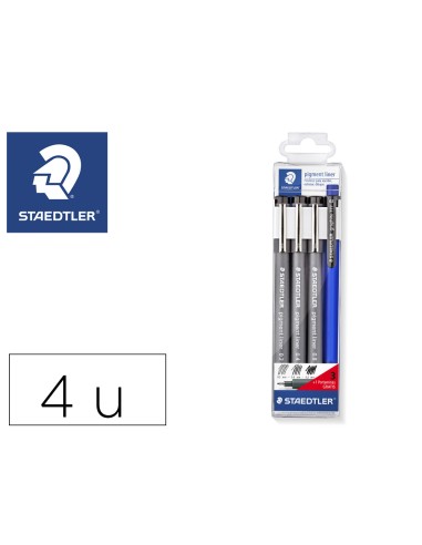 Rotulador staedtler calibrado micrometrico negro bolsa de 3 unidades 02 04 08 mm portaminas 777 regalo