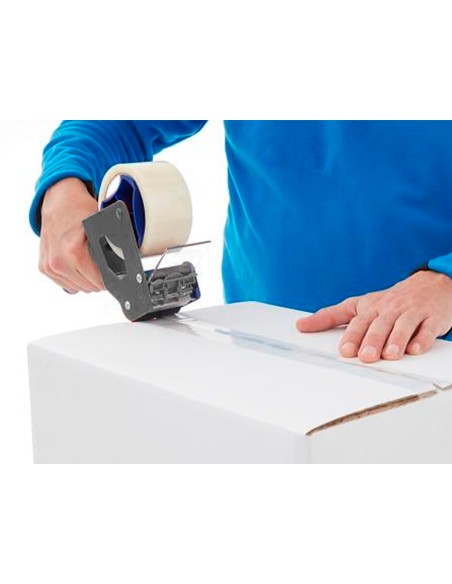 Cinta adhesiva q connect polipropileno transparente 66 mt x 75 mm para embalaje