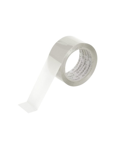 Cinta adhesiva q connect polipropileno transparente 66 mt x 75 mm para embalaje