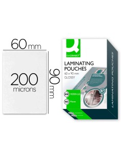 Bolsa de plastificar q connect 90 x 60 mm 200 mc carnet de nif caja de 100 unidades