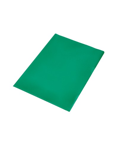 Carpeta dossier unero plastico q connect din a4 120 micras verde caja de 100 unidades