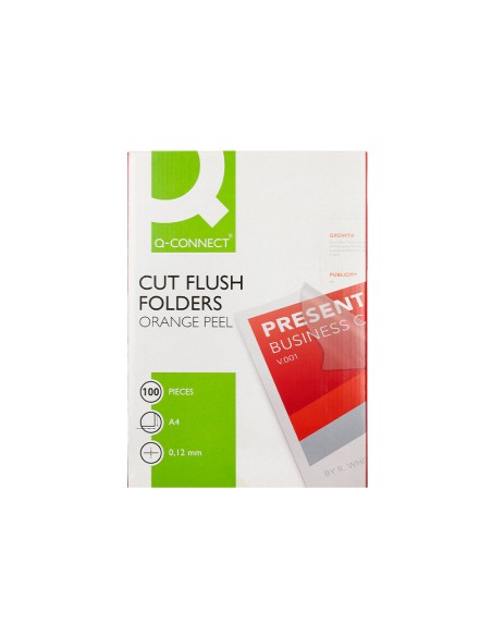 Carpeta dossier unero plastico q connect din a4 120 micras transparente caja de 100 unidades