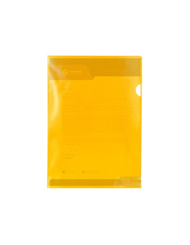 Carpeta dossier unero plastico q connect din a4 120 micras amarilla caja de 100 unidades