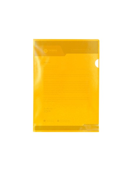Carpeta dossier unero plastico q connect din a4 120 micras amarilla caja de 100 unidades