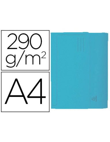 Subcarpeta cartulina con bolsa exacompta din a4 celeste 290 gr