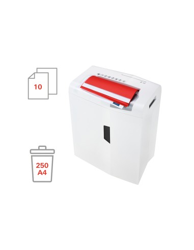 Destructora de documentos hsm shredstar x10 capacidad de corte 10h en particulas destruye grapas clips cd y tarjetas