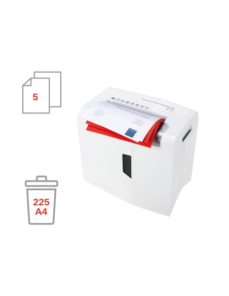 Destructora de documentos hsm shredstar x5 capacidad de corte 5 h en particulas destruye grapas clips cd y tarjetas