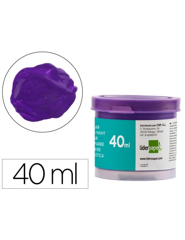 Tempera liderpapel escolar 40 ml violeta