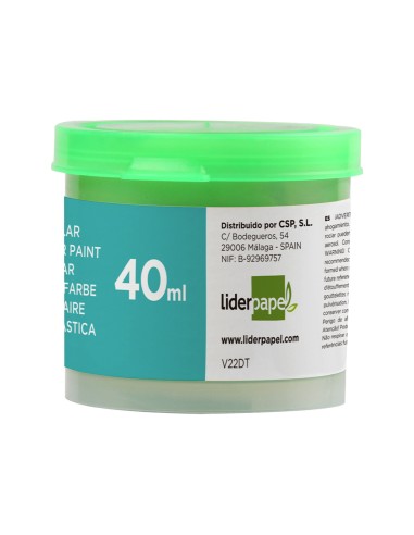 Tempera liderpapel escolar 40 ml verde claro