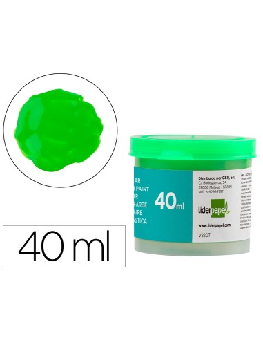 Tempera liderpapel escolar 40 ml verde claro