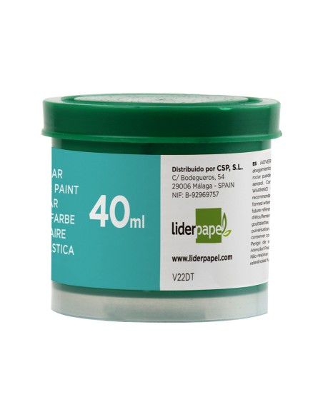 Tempera liderpapel escolar 40 ml verde