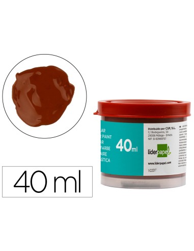 Tempera liderpapel escolar 40 ml marron