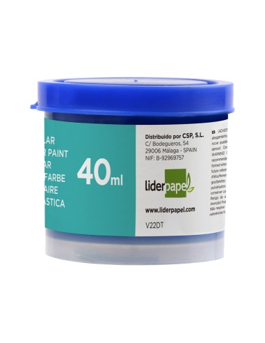 Tempera liderpapel escolar 40 ml azul ultramar