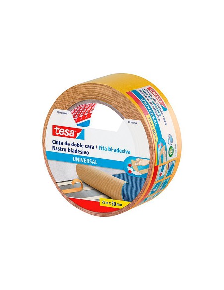 Cinta adhesiva tesa doble cara universal 25 mt x 50 mm
