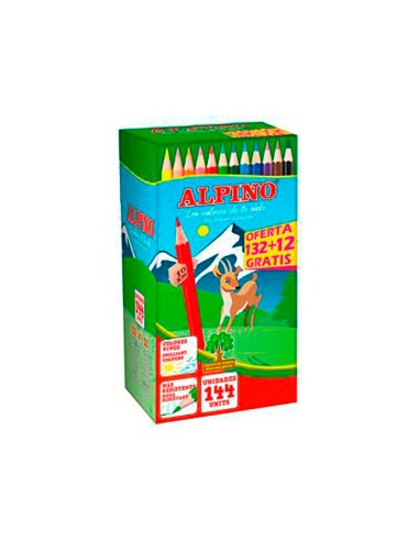 Lapices de colores alpino school pack de 132 12 unidades obsequio colores surtidos