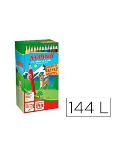 Lapices de colores alpino school pack de 132 12 unidades obsequio colores surtidos
