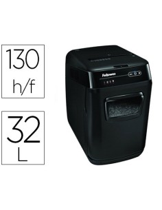 Destructora de documentos fellowes automax 150c capacidad de corte 150 hojas clips grapas tarjetas y cd 32l