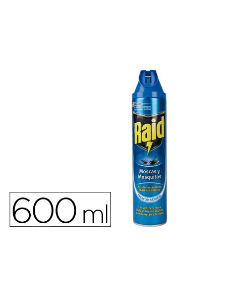 Insecticida raid spray moscas y mosquitos bote de 600 ml