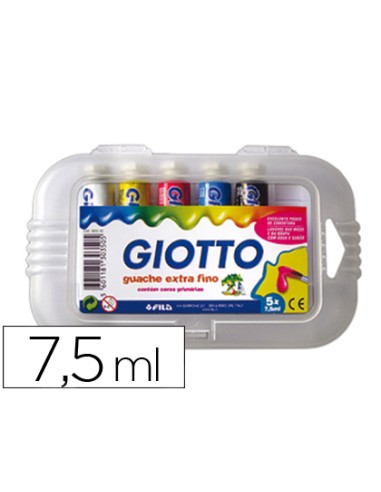Tempera giotto 75 ml estuche 5 colores surtidos