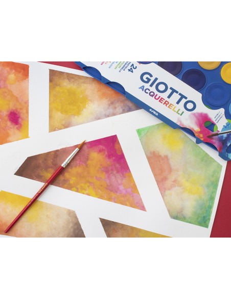 Acuarela giotto 24 colores con pincel estuche de plastico