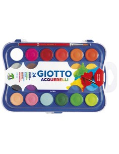 Acuarela giotto 24 colores con pincel estuche de plastico
