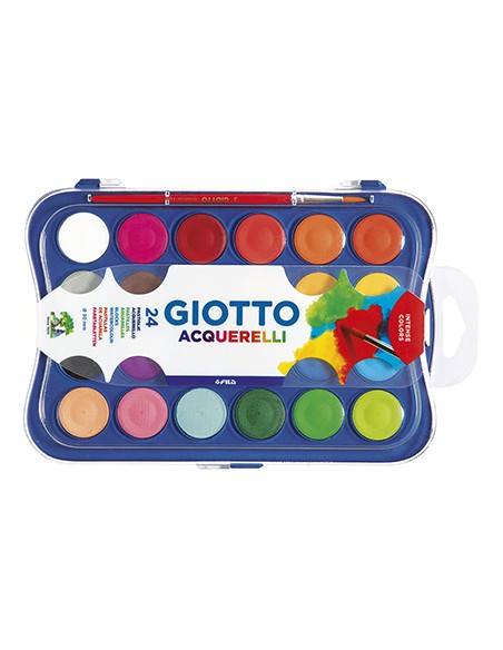 Acuarela giotto 24 colores con pincel estuche de plastico