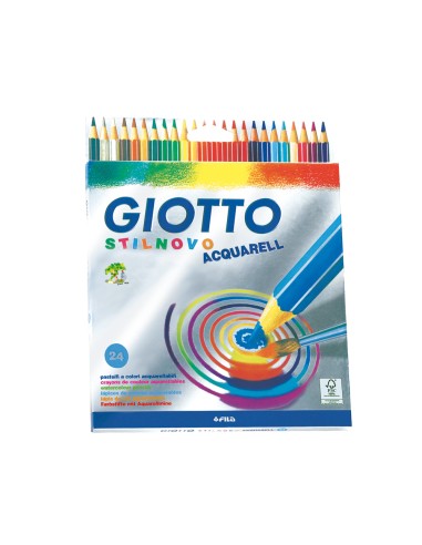 Lapices de colores giotto stilnovo acuarelables caja de 24 colores surtidos