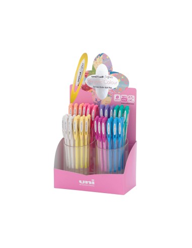 Boligrafo uni ball um 120 signo 07 mm tinta gel expositor de 48 colores pastel