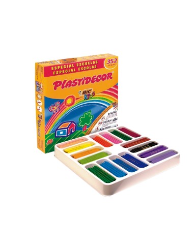 Lapices cera plastidecor school pack de 352 unidades colores surtidos 16 x color
