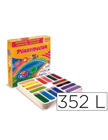 Lapices cera plastidecor school pack de 352 unidades colores surtidos 16 x color