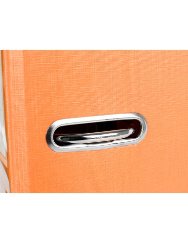 Archivador de palanca liderpapel folio documenta forrado pvc con rado lomo 75mm naranja con compresor