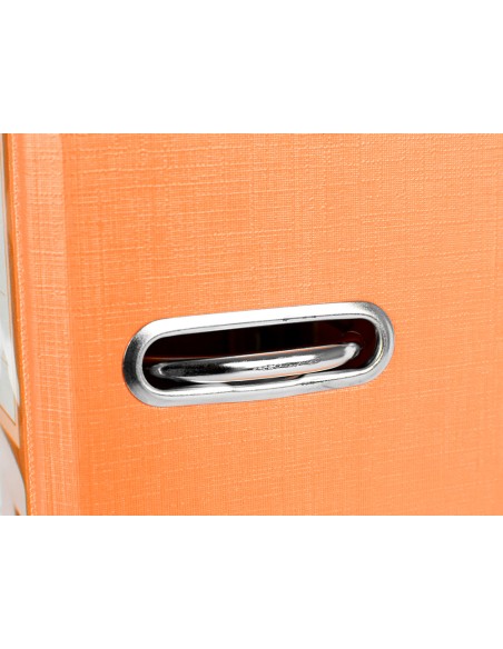 Archivador de palanca liderpapel folio documenta forrado pvc con rado lomo 75mm naranja con compresor