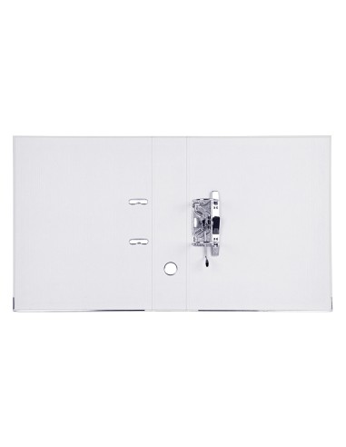 Archivador de palanca liderpapel folio documenta forrado pvc con rado lomo 75mm blanco con compresor