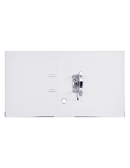 Archivador de palanca liderpapel folio documenta forrado pvc con rado lomo 75mm blanco con compresor