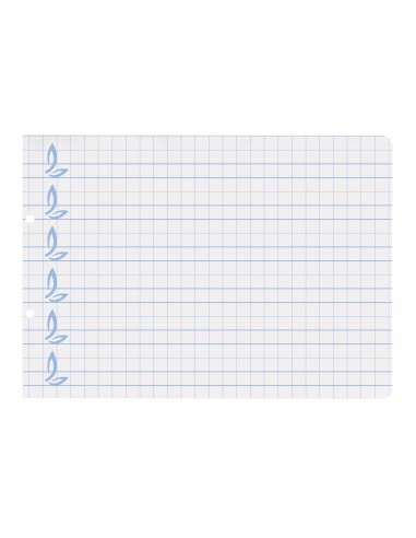 Recambio liderpapel cuarto apaisado pautaguia 100 hojas 75 g cuadriculado pautado 8 mm con margen 2 taladros
