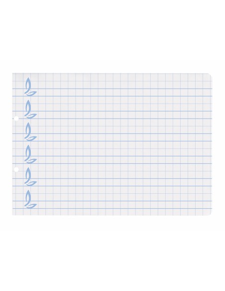 Recambio liderpapel cuarto apaisado pautaguia 100 hojas 75 g cuadriculado pautado 8 mm con margen 2 taladros
